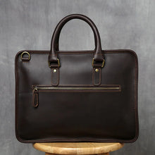 Load image into Gallery viewer, 14 inch leather laptop bag men