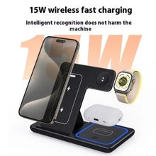 Load image into Gallery viewer, Ultimate 3-in-1 Fast Wireless Charger Stand with Night Light