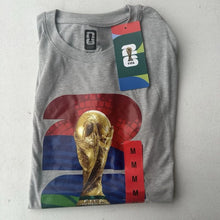 Load image into Gallery viewer, Gray tank top with FIFA World Cup trophy design on a gray background