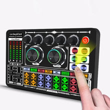 Load image into Gallery viewer, F999 Mixer Podcast Sound Board Live Sound Card for Live Recording Home KTV