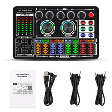 Load image into Gallery viewer, F999 Mixer Podcast Sound Board Live Sound Card for Live Recording Home KTV