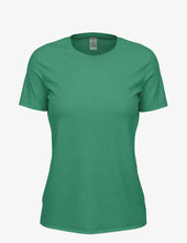 Load image into Gallery viewer, Ladies Short Sleeve Crew Tee Burgundy Heather
