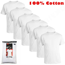 Load image into Gallery viewer, 6-Pack V/Crew-Neck For Men's 100% Cotton Tagless T-Shirt Undershirt Tee White