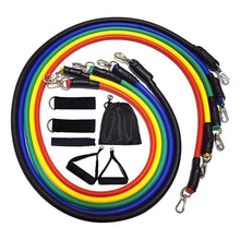 Load image into Gallery viewer, 11 piece resistance band set complete workout kit for men and women