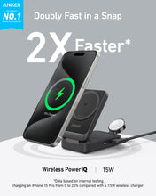 Load image into Gallery viewer, Anker MagGo Wireless Charging Station (Foldable 3-in-1)