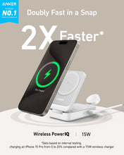 Load image into Gallery viewer, Anker MagGo Wireless Charging Station (Foldable 3-in-1)