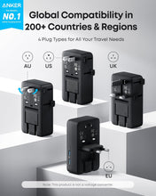 Load image into Gallery viewer, Anker 5-in-1 travel adapter for business travelers