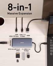 Load image into Gallery viewer, Anker 555 USB C Hub 8 in 1 4K HDMI 10Gbps Data New