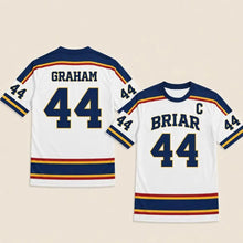 Load image into Gallery viewer, Briar University hockey jersey t-shirt