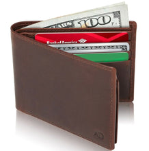 Load image into Gallery viewer, Genuine Leather RFID Blocking Bifold Wallet For Men Slim Mens Wallet Minimalist
