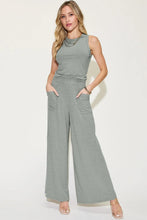 Load image into Gallery viewer, Buy Women's Ribbed Tank and Wide Leg Pants Set Gray