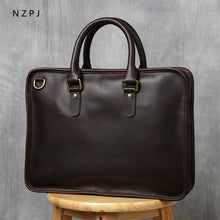 Load image into Gallery viewer, Buy genuine cowhide briefcase for men
