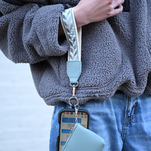 Load image into Gallery viewer, Clip & Go Strap w/RFID Pouch Leaf Pattern