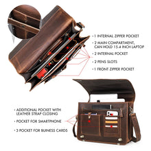 Load image into Gallery viewer, CONTACTS mens leather shoulder bag order