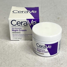 Load image into Gallery viewer, CeraVe Skin Renewing Night Cream jar and box on a gray surface