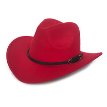 Load image into Gallery viewer, Classic Cowboy Felt Hat for Men Cone Crown Wide Brim Western Style Hat