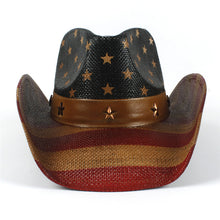 Load image into Gallery viewer, d6529c1419ceClassic Cowboy Straw Hat Wide Brim Western Sun Hat for Men Women New