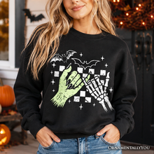 Load image into Gallery viewer, Monster Skeleton Pinky Promise Sweatshirt, Funny Spooky Halloween Sweater