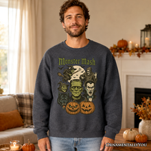 Load image into Gallery viewer, Monster Mash Classic Sweatshirt, Halloween Monsters Sweater for The Spooky Season