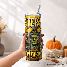 Load image into Gallery viewer, Monster Mash Horror 20oz Personalized Tumbler With Lid and Stainless Steel Straw, Retro Halloween Gift Cup