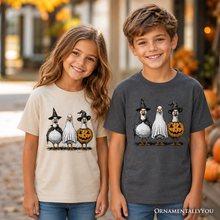 Load image into Gallery viewer, Kids Haunting Honkers Goose T-Shirt, Funny Halloween Costumes Tee for Youth