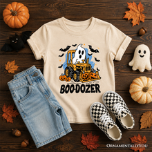 Load image into Gallery viewer, Boo Dozer Kids T-Shirt, Funny Halloween Construction Vehicle Tee for Youth Boys