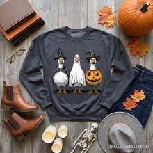 Load image into Gallery viewer, Haunting Honkers Goose Sweatshirt, Funny Halloween Costumes Sweater