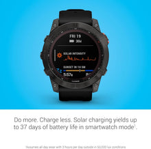 Load image into Gallery viewer, Garmin fēnix 7X Sapphire Solar Black DLC Titanium Adventure Watch Shop Now