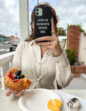 Load image into Gallery viewer, Black God Is Always With Me Christian iPhone Case
