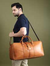 Load image into Gallery viewer, Port Blair Leather Duffle Travel Bag | Full Grain Buffalo Leather | 21 Inch Carry-On