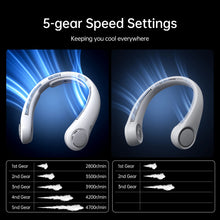 Load image into Gallery viewer, JISULIFE neck fan blue gray black color options