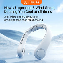 Load image into Gallery viewer, JISULIFE portable neck fan 5000mAh bladeless wearable fan