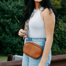 Load image into Gallery viewer, Libby Vegan Leather Crossbody Shoulder Bag Adjustable Interchangeable Strap USA
