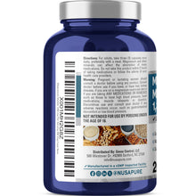 Load image into Gallery viewer, Magnesium Malate Supplement Facts showing 1350mg malate and 270mg elemental magnesium per 3 capsules