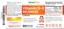Load image into Gallery viewer, NusaPure Vitamin D3 50,000 IU – 90 Vegetarian Capsules