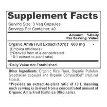 Load image into Gallery viewer, NusaPure Organic Amla 10:1 Extract 600 mg – 120 Vegan Capsules