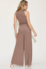 Load image into Gallery viewer, Order Women's Wide Leg Pants Ribbed Tank Set Gray XL