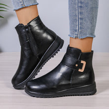 Load image into Gallery viewer, PU leather winter boots for ladies