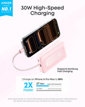 Load image into Gallery viewer, Anker Zolo Power Bank (10K, 30W) with Built-in USB-C Cable