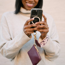 Load image into Gallery viewer, Clip & Go Strap w/RFID Pouch Leaf Pattern