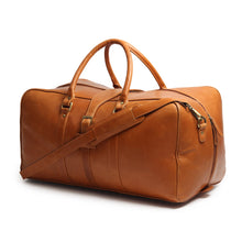 Load image into Gallery viewer, Port Blair Full Grain Buffalo Leather Duffle Travel Bag 21 Inch Carry On Brown
