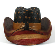 Load image into Gallery viewer, Premium Straw Cowboy Hat Wide Brim Sun Protection Western Hat Unisex