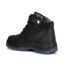 Load image into Gallery viewer, RockRooster Crisson 6 Inch Zip Side Steel Toe Work Boots Black Leather Buy Now