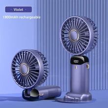 Load image into Gallery viewer, Portable Rechargeable Neck Fan with Phone Stand