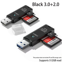 Load image into Gallery viewer, 2-in-1 SD & TF Memory Card Reader – USB 2.0, USB 3.0 & Type-C Options