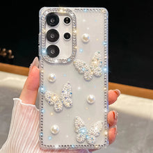 Load image into Gallery viewer, Coquette Pearls & Butterflies Samsung Phone Case