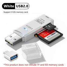 Load image into Gallery viewer, 2-in-1 SD & TF Memory Card Reader – USB 2.0, USB 3.0 & Type-C Options
