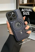 Load image into Gallery viewer, Brown Leather MagSafe-Compatible iPhone Case with Ring Stand