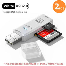 Load image into Gallery viewer, 2-in-1 SD & TF Memory Card Reader – USB 2.0, USB 3.0 & Type-C Options