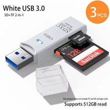 Load image into Gallery viewer, 2-in-1 SD & TF Memory Card Reader – USB 2.0, USB 3.0 & Type-C Options